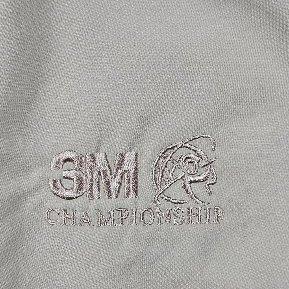 Nike Golf Jacket Mens XL Tan‎ 1/2 Zip 3M Open Championship Logo Windbreaker